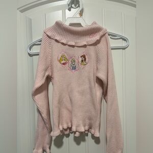 Y2K Disney Princess Sparkly Long Sleeve Turtle Neck